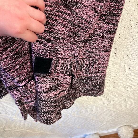 COPPER RIVET | Black & Pink Tweed Long Sleeve Adjustable Waist & Cuff Sweatshirt - Picture 5 of 16